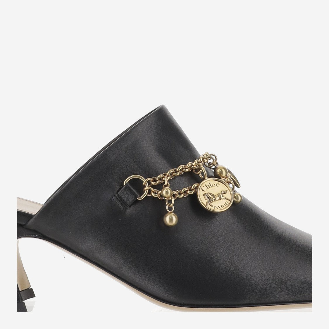 Chloé Leather Mules With Charms