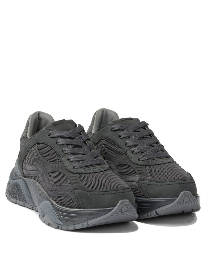 Philippe Model Paris Layered Dark Grey Sneakers With Sculpted Sole