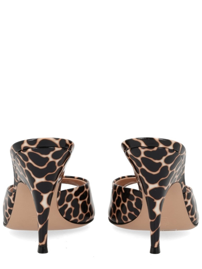 Gianvito Rossi Brown Sofia Animal Print Mules