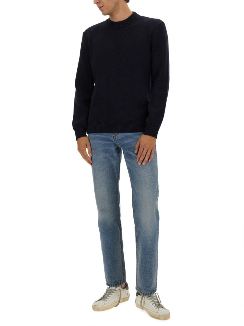 Golden Goose Relaxed-Fit Black Jersey With Bold Logo Accents