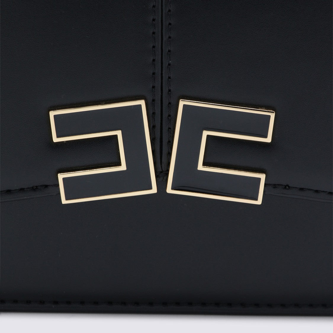 Elisabetta Franchi Structured Black Handbag