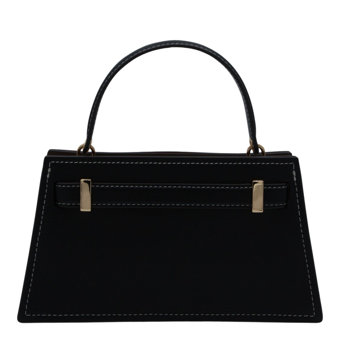 Tory Burch Trapezoidal Handbag With Gold-Tone Turn-Lock Closure