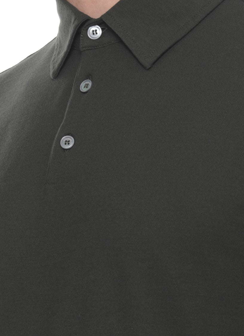 Zanone Green Cotton Polo Shirt