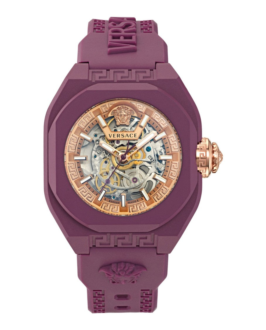 Versace V-Legend Skeleton Automatic Watch With Eco Ceramic Case