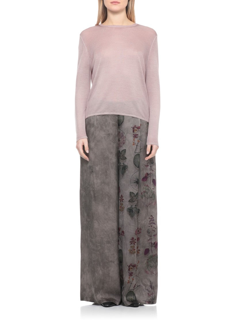 Avant Toi Ribbed Trims Cashmere-Silk Sweater
