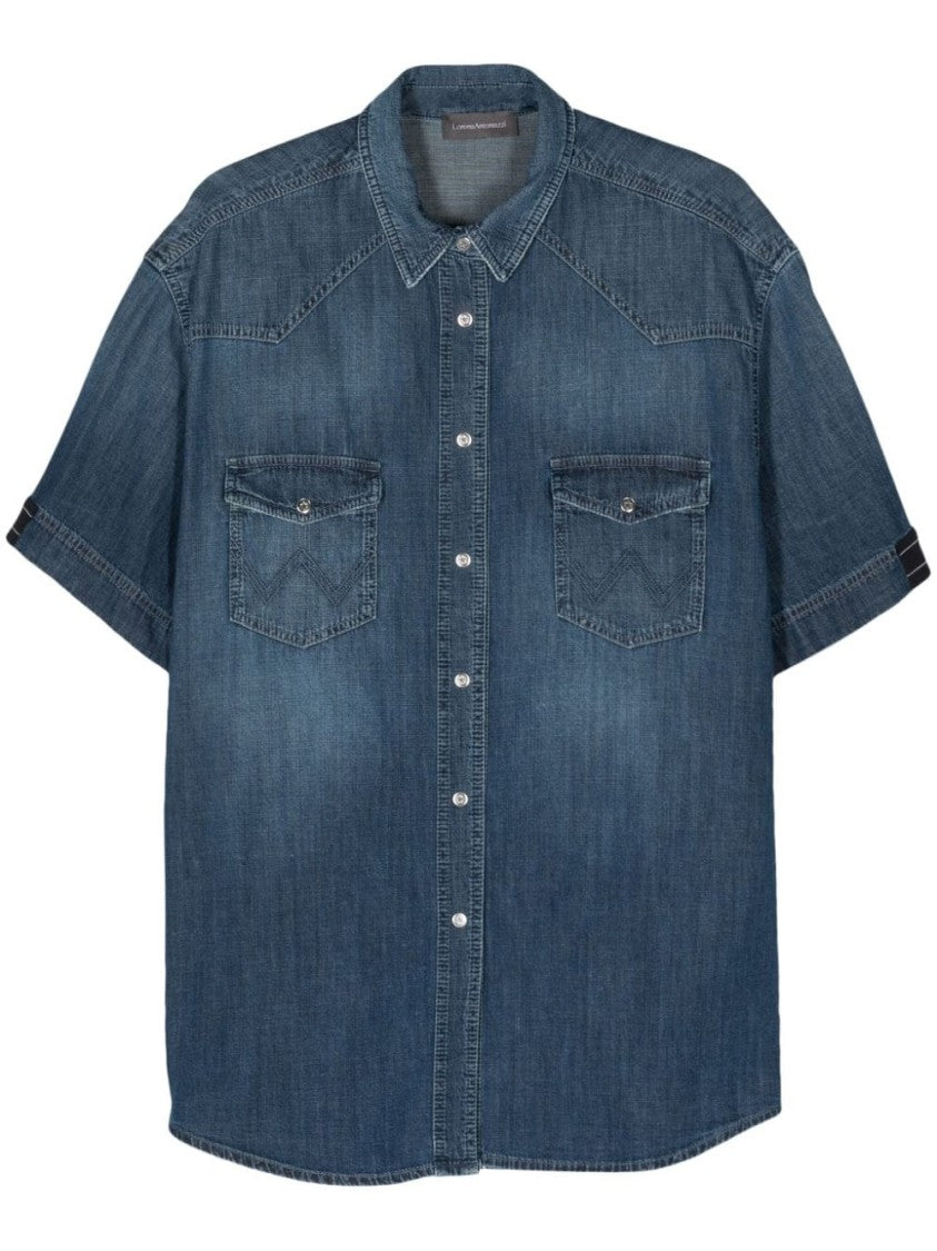 Lorena Antoniazzi Short-Sleeve Denim Shirt