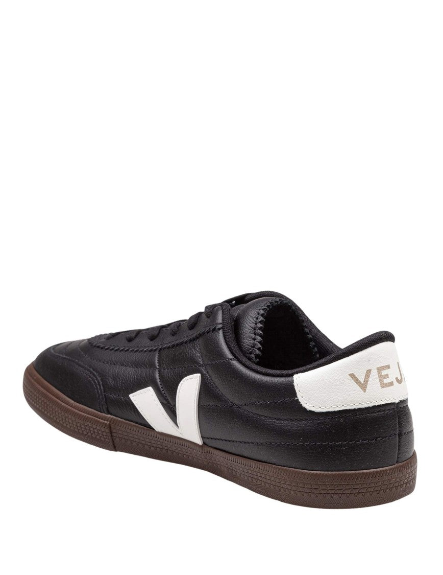 Veja Panenka Leather Sneakers Black And White