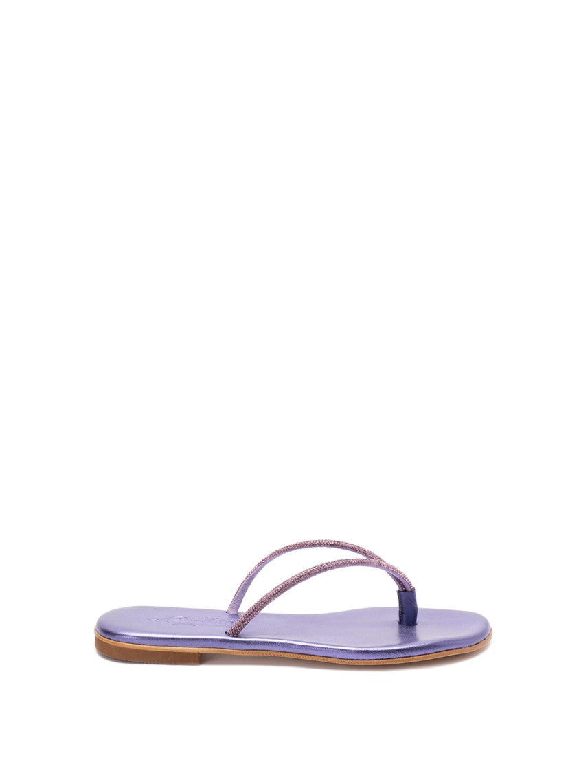 Kima Purple Sandals With Delicate Straps