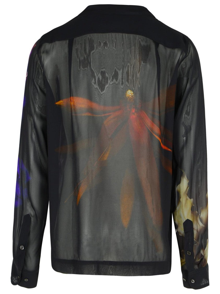 Dries Van Noten Carly' Black Viscose Shirt