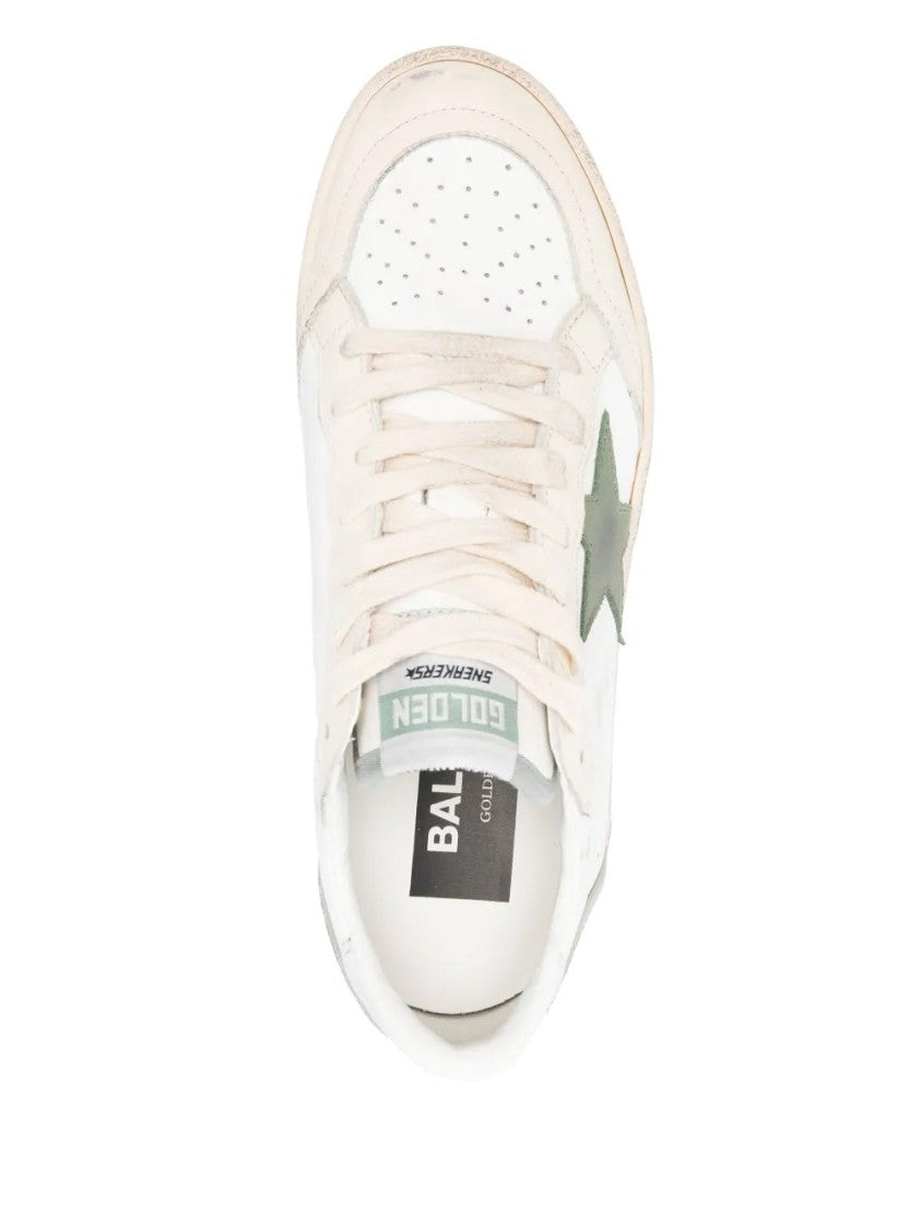 Golden Goose Low-Top White Trainers With Contrasting Star Detail