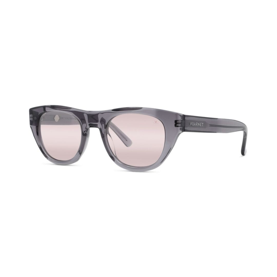 Vuarnet Vu40034i Translucent Grey Sunglasses With Rounded Square Lenses