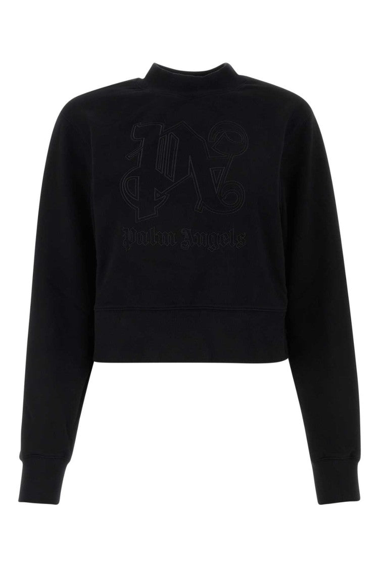 Palm Angels Black Cotton Sweatshirt