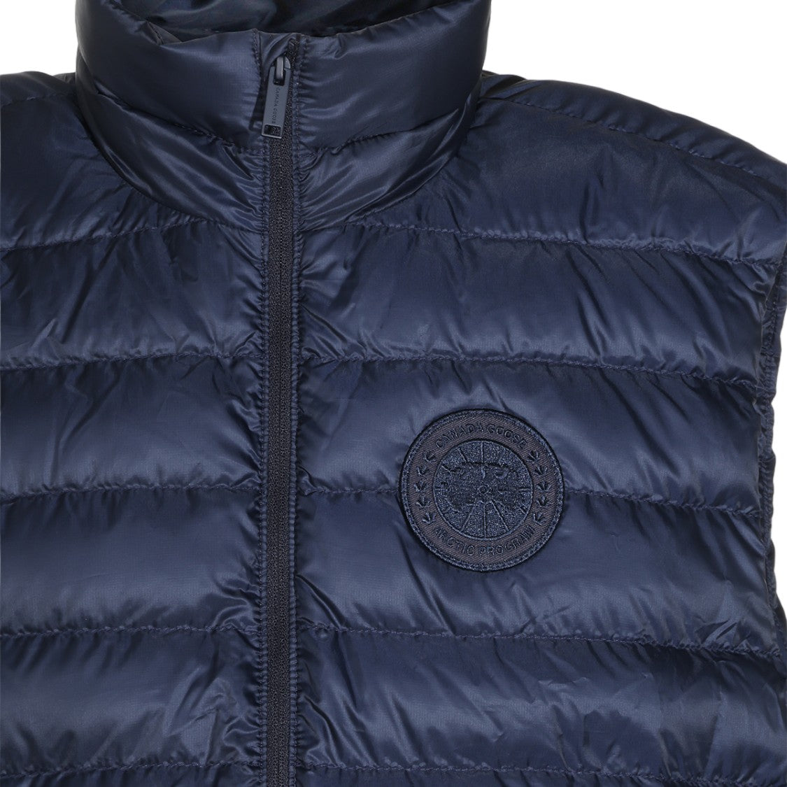 Canada Goose Blue High Collar Zippered Quilted Vest
