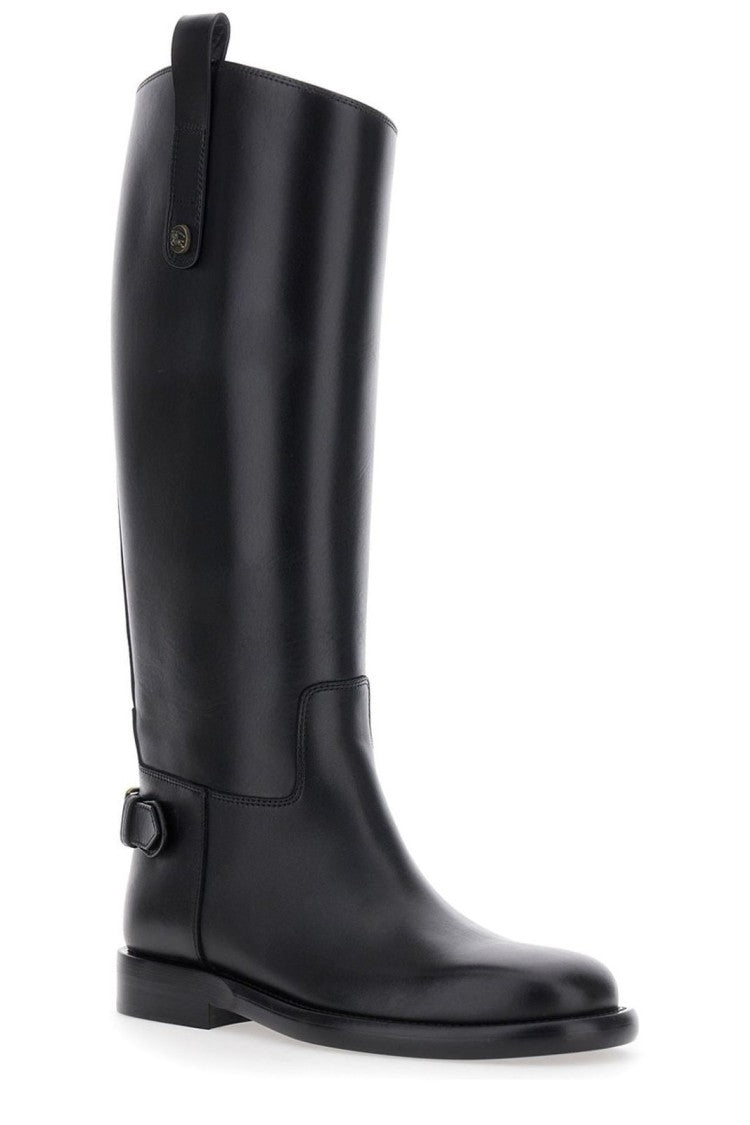 Burberry Ankle-High Boots With Sturdy Sole And Streamlined Silhouette