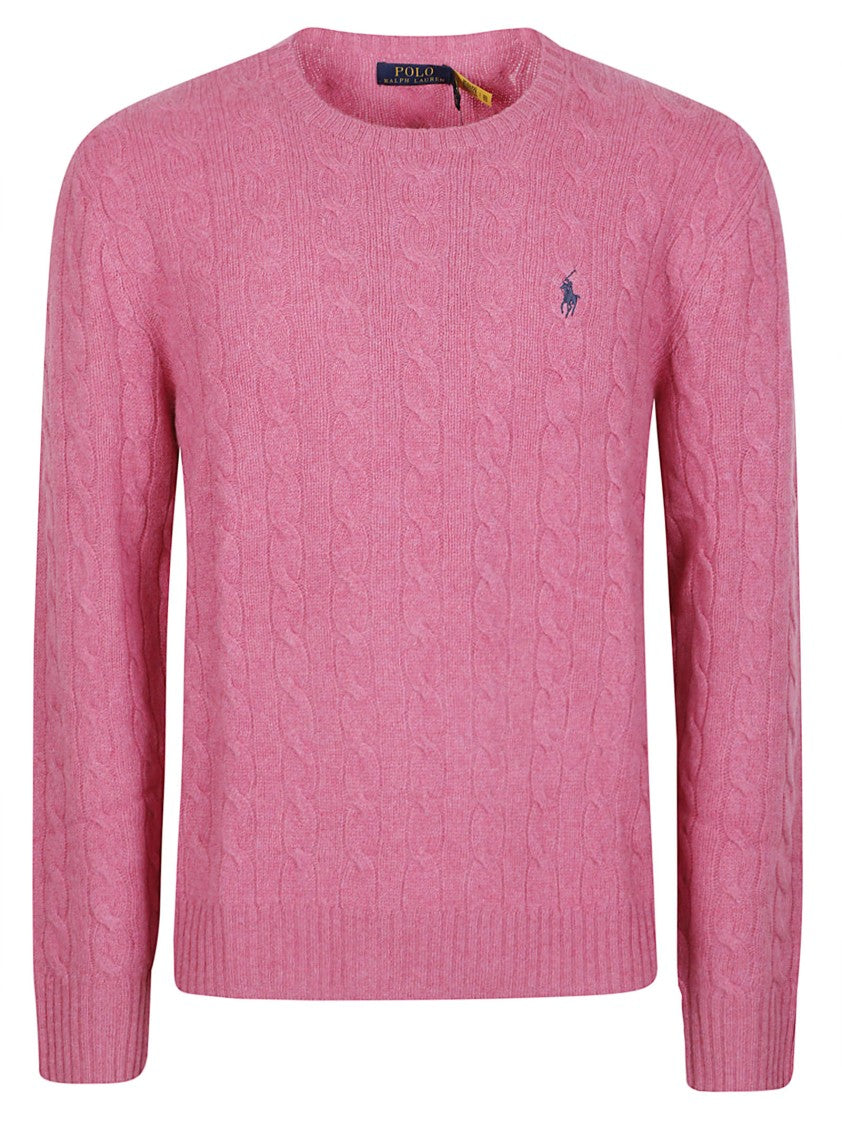Polo Ralph Lauren Round Neck Cable-Knit Wool-Cashmere Sweater