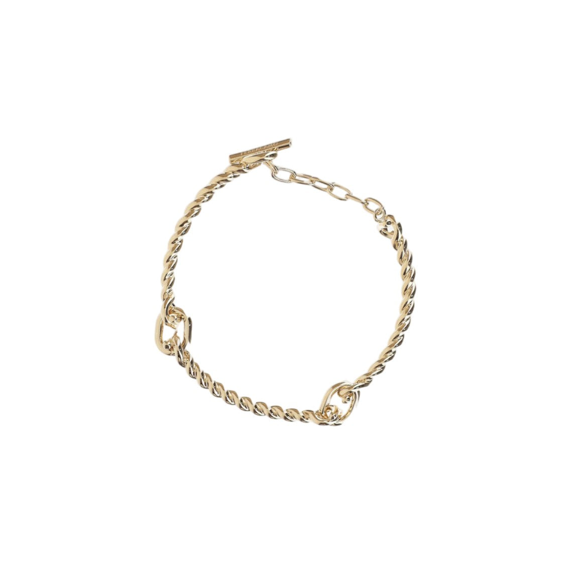 Salvatore Ferragamo Gold Brass Torchon Hook Bracelet