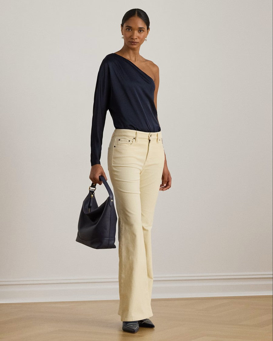 Lauren Ralph Lauren Navy Blue Rachim Recycled Blouse Shirt