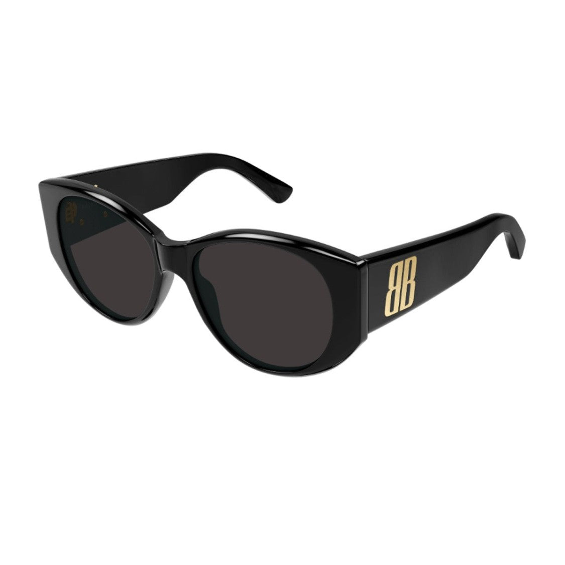 Balenciaga Black Extreme Bb0455s Recycled Acetate Round Sunglasses
