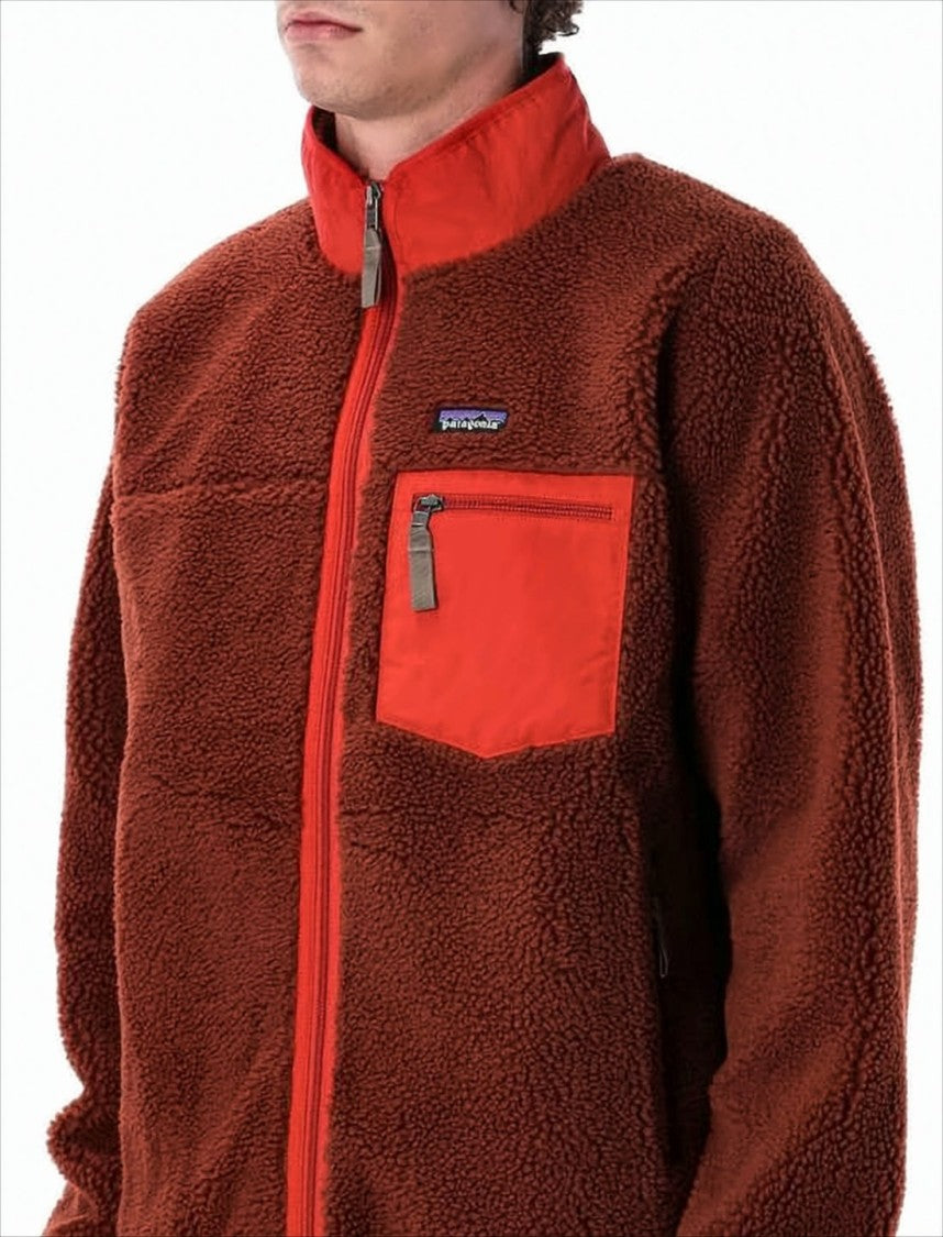 Patagonia Textured Fleece Jacket With Contrasting Accents