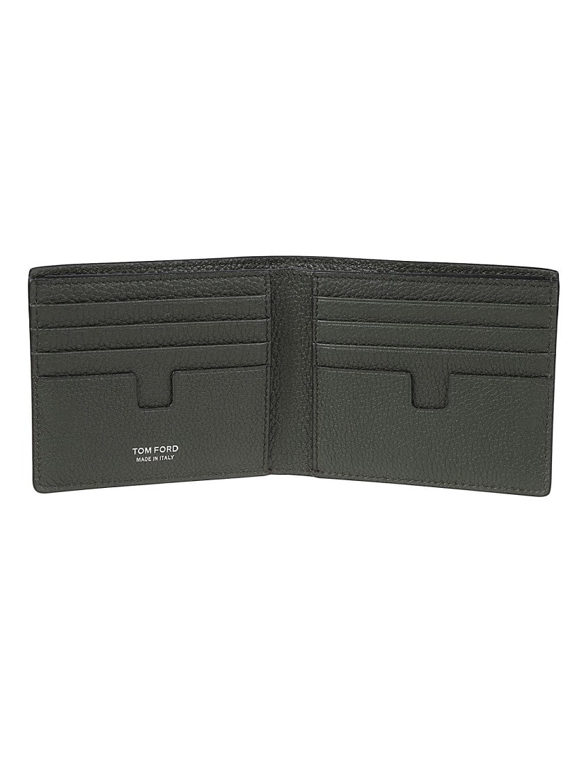 Tom Ford Textured Calf Leather Bifold Wallet With Embossed Branding