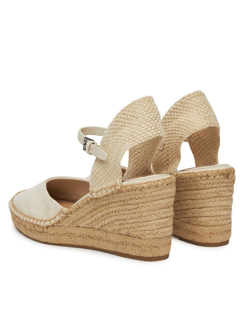 Lauren Ralph Lauren Woven Detailing Closed-Toe Wedge Espadrilles With Jute-Wrapped Platform