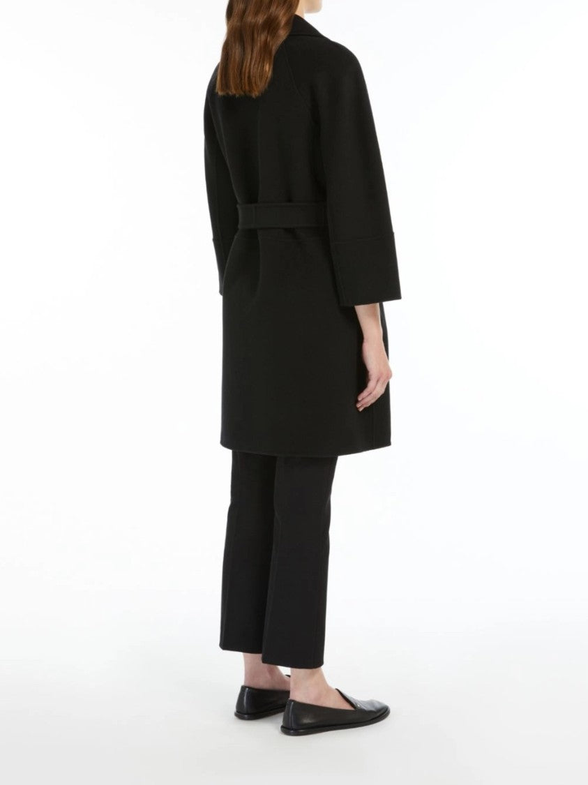 Max Mara Black Arona Belted Short Coat