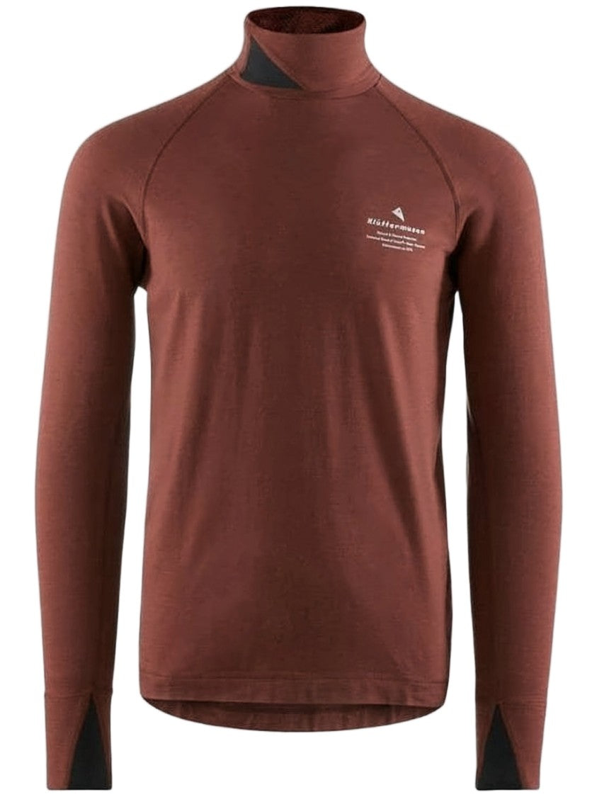 Klattermusen Fitted Long-Sleeve Turtleneck With Contrast Patches And Logo Detail