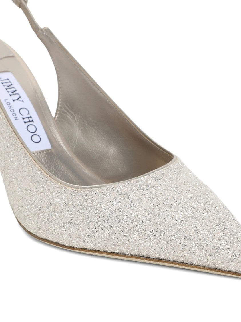 Jimmy Choo Metallic Love 85 Glitter Slingback Heels