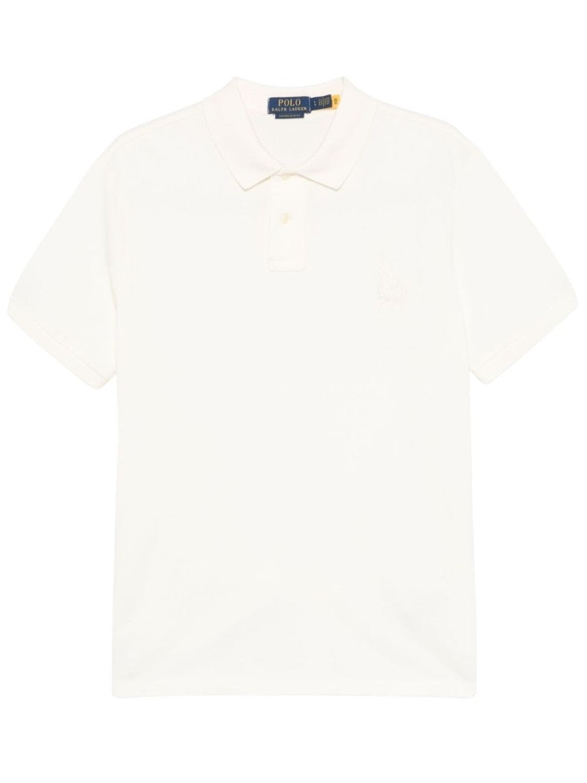 Polo Ralph Lauren Beige Cotton Polo Shirt With Traditional Collar