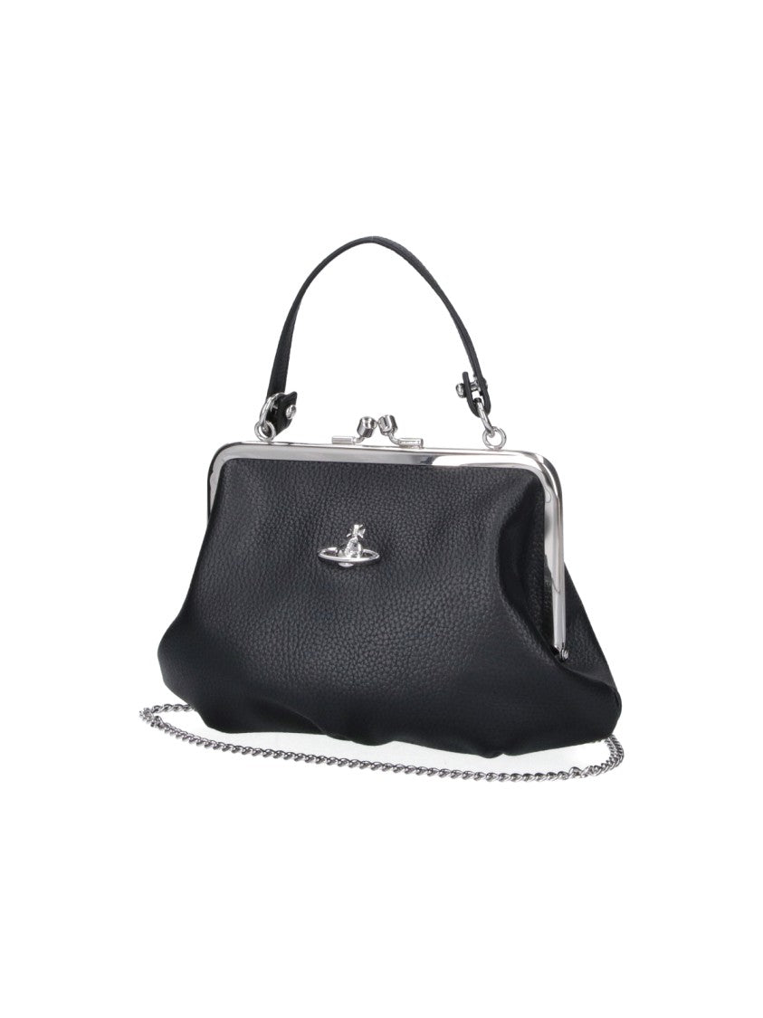 Vivienne Westwood Granny Frame Studded Faux-Leather Handbag