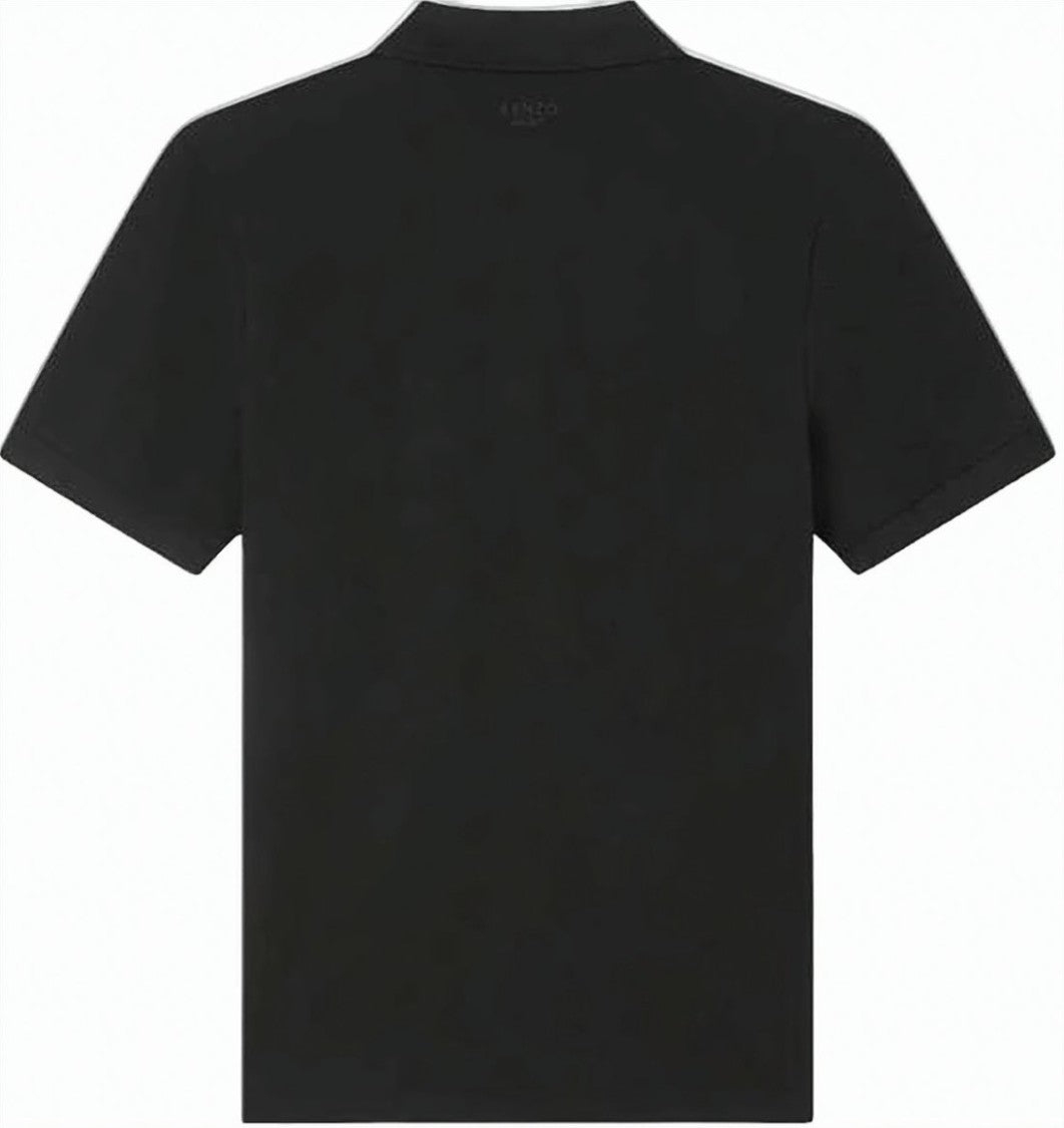 Kenzo Black Polo Shirt With Embroidered Logo