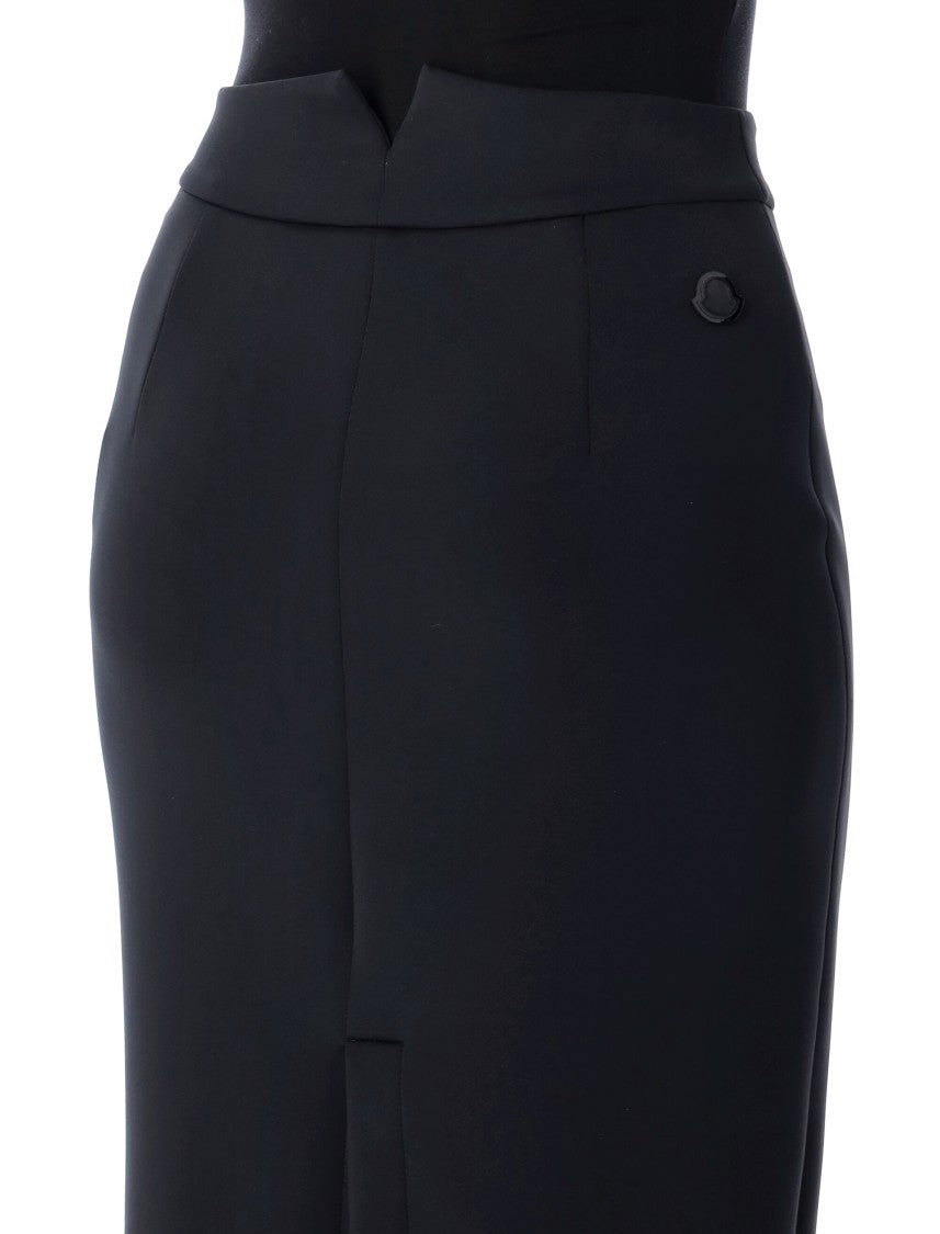 Moncler X Edward Enninful Knee-Length Slim Neoprene Skirt With V-Notch Waistband