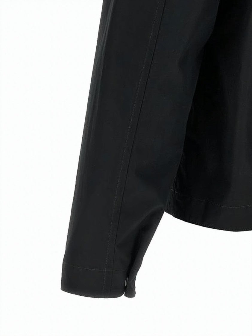 Stone Island Black Jacket With Front Zipper