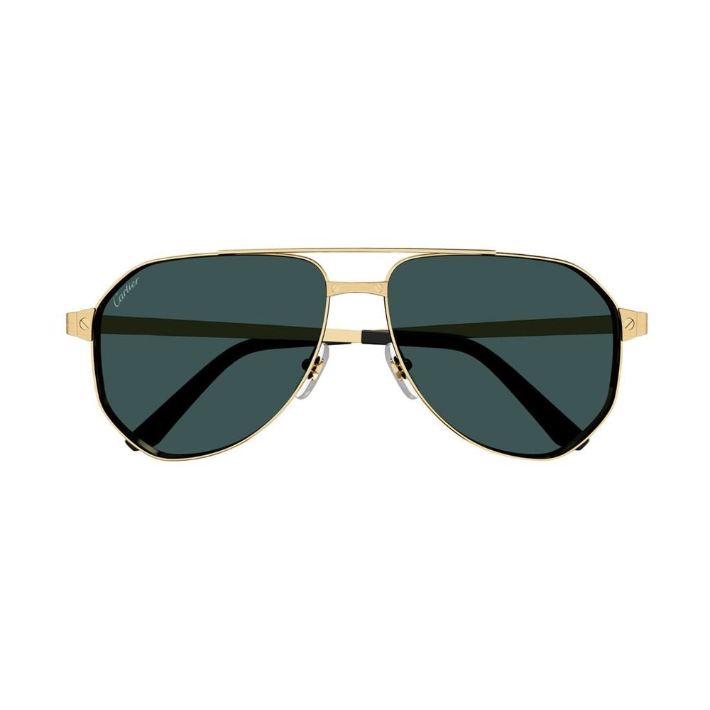 Cartier Ct0461s Santos De Pilot-Shaped Gold-Tone Sunglasses