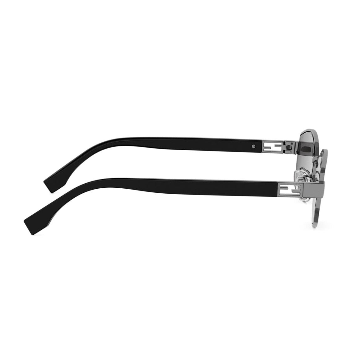 Fendi Silver Tube Fe40216u Geometric Metal Sunglasses