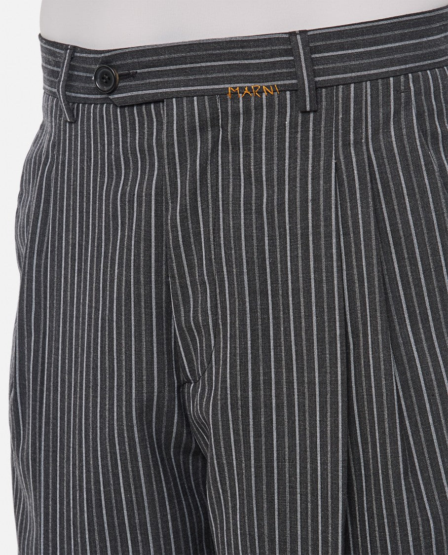 Marni Black Pleated Trousers