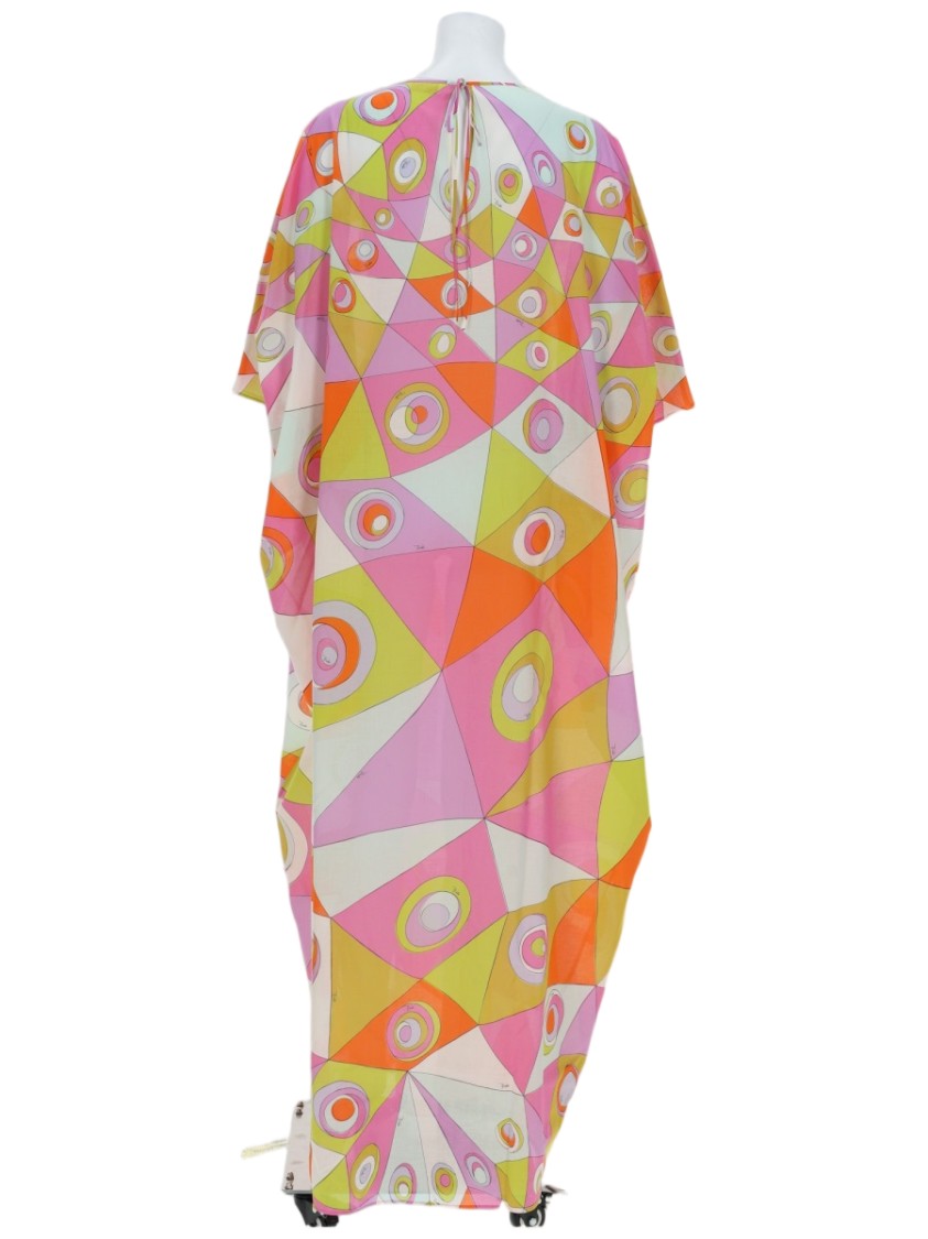 Pucci Pink Geometric Flowing Kaftan Dress