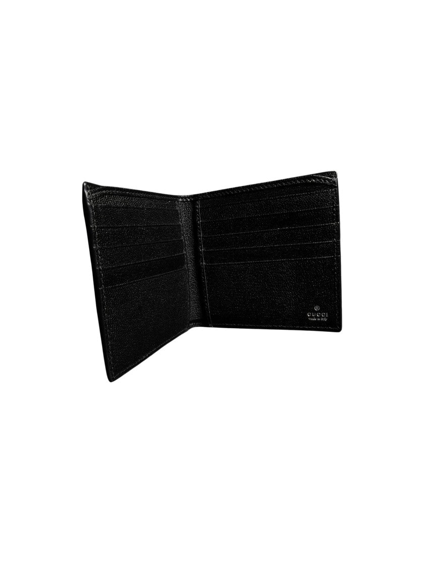 Gucci Black Coated Gg Canvas Card Case