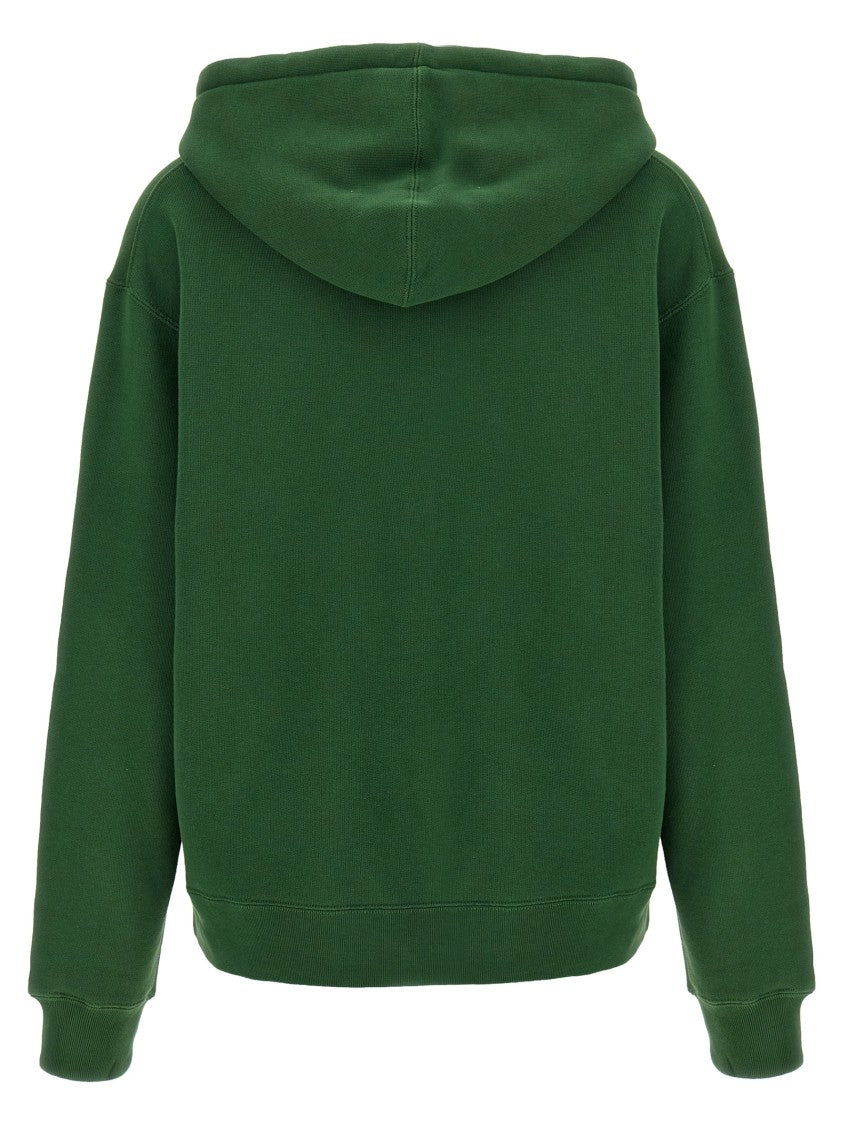 J. W. Anderson Brushed Cotton Hoodie With Zip Closure And Bold Print
