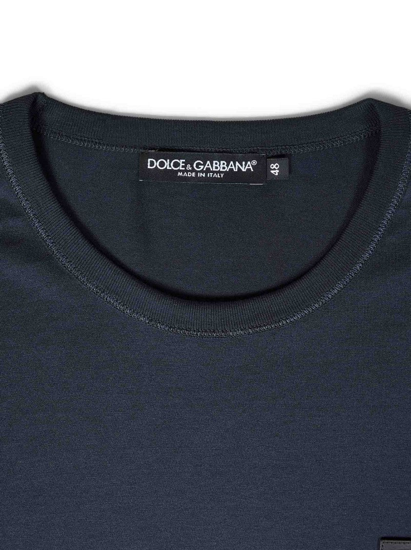Dolce & Gabbana Blue Cotton T-Shirt