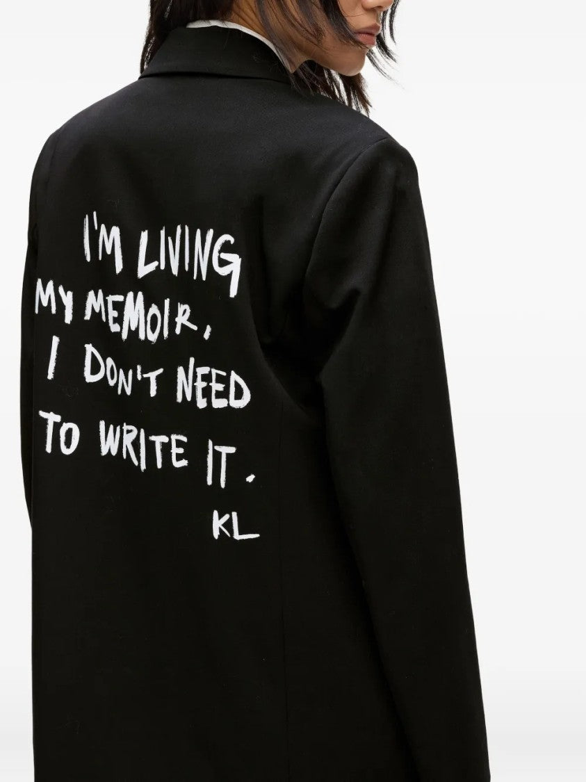 Karl Lagerfeld Tailored Black Blazer With Structured Shoulders