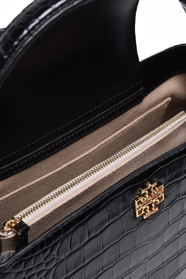 Tory Burch Britten Embossed Tote Bag - Black