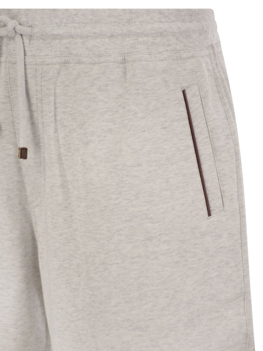 Brunello Cucinelli Bermuda Shorts In Techno Cotton Fleece