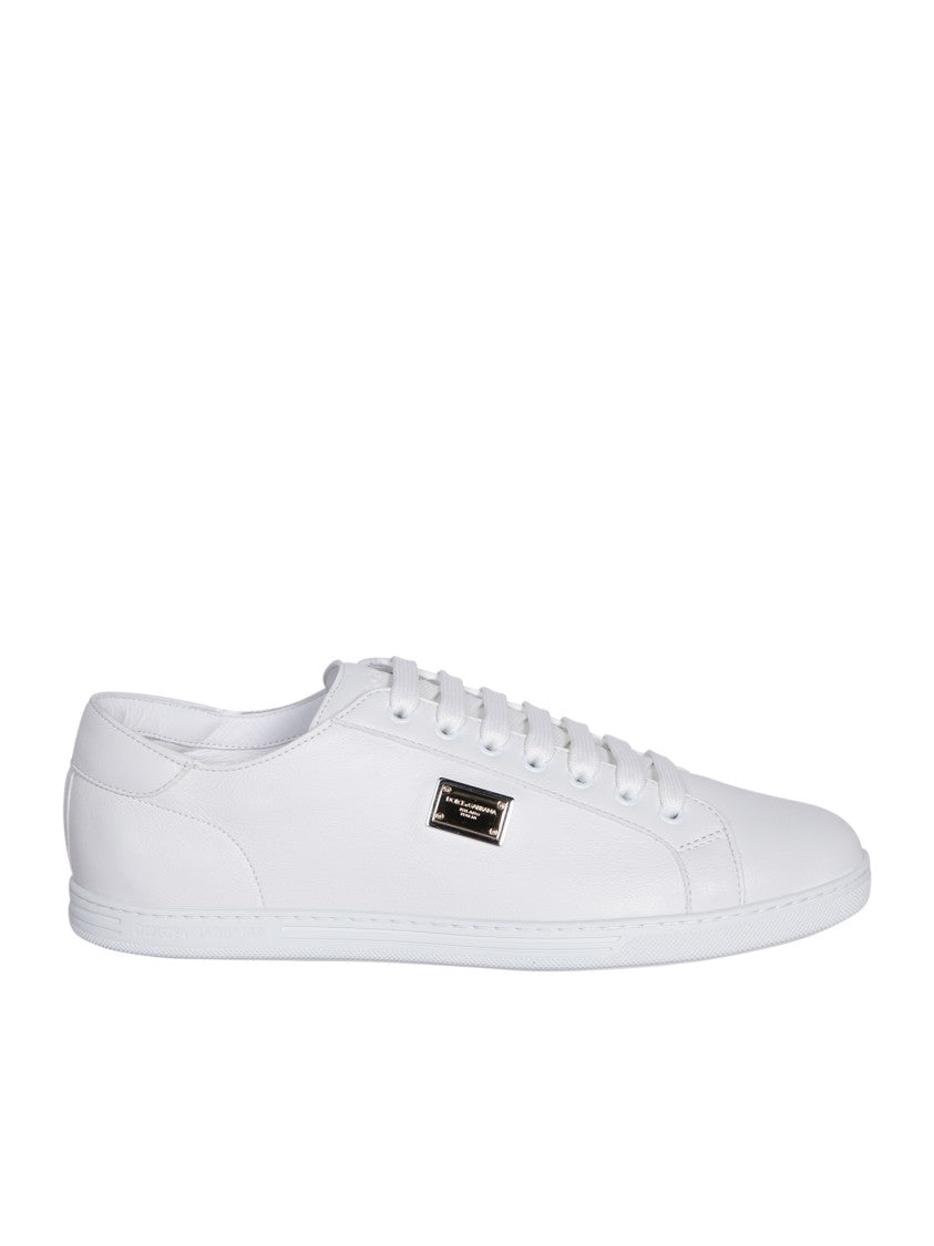 Dolce & Gabbana White Lace-Up Sneakers