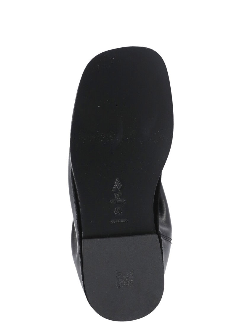 The Attico Black Leather Boots