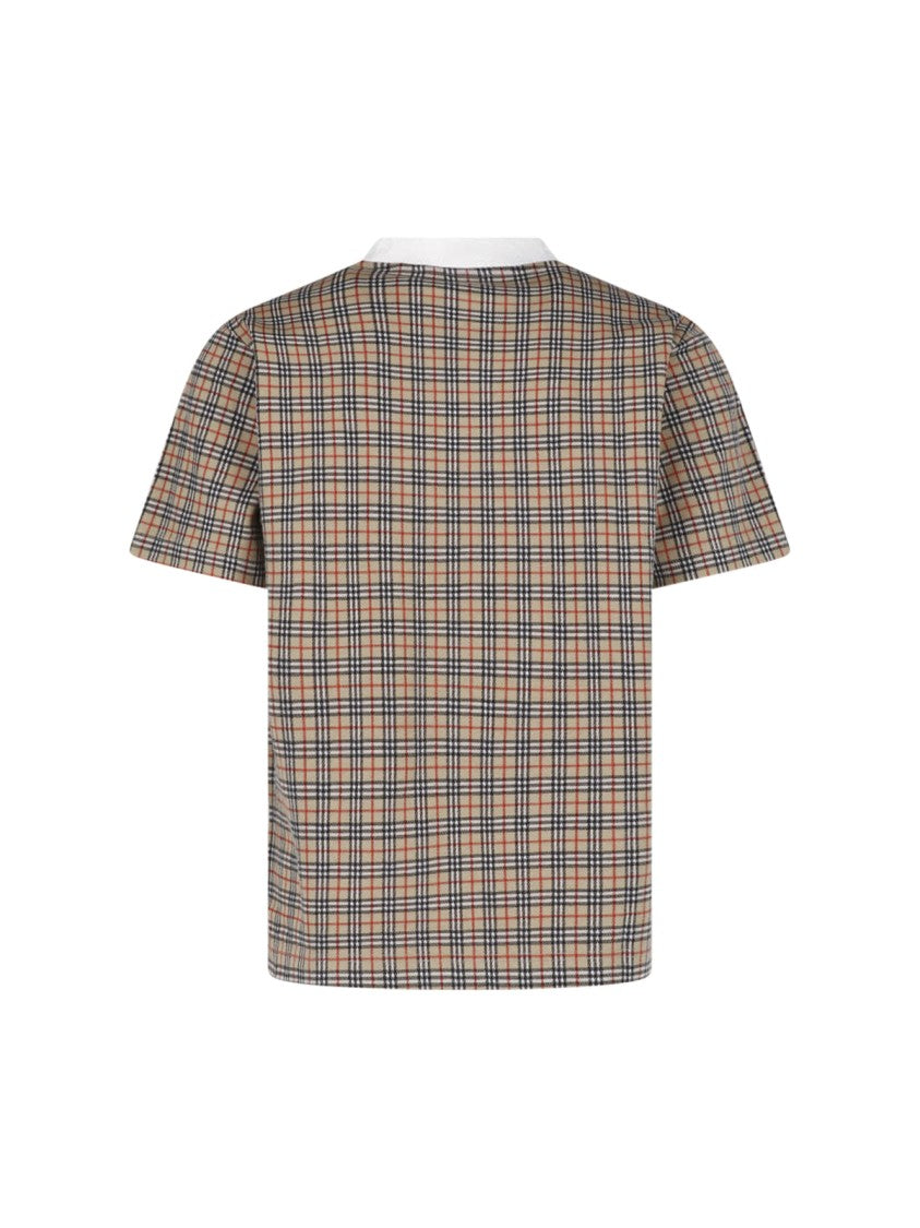 Burberry Multicolor Cotton Check T-Shirt