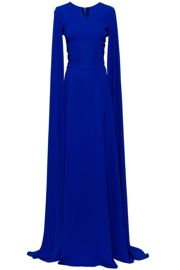 Saiid Kobeisy Royal Blue Crepe Kaftan