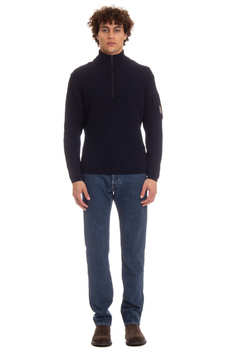 C.P. Company Half-Zip Wool Costa Inglese Sweater