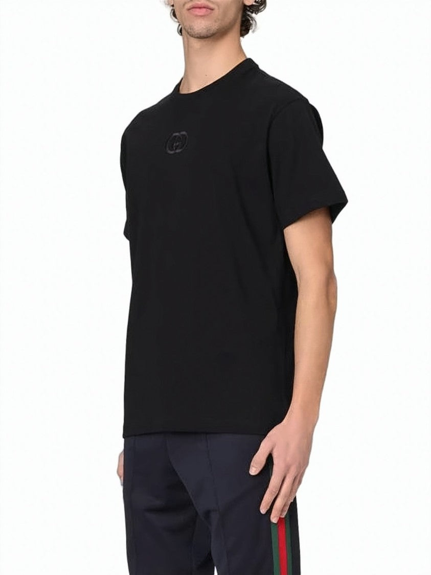 Gucci Short-Sleeve T-Shirt With Tonal Logo Embroidery