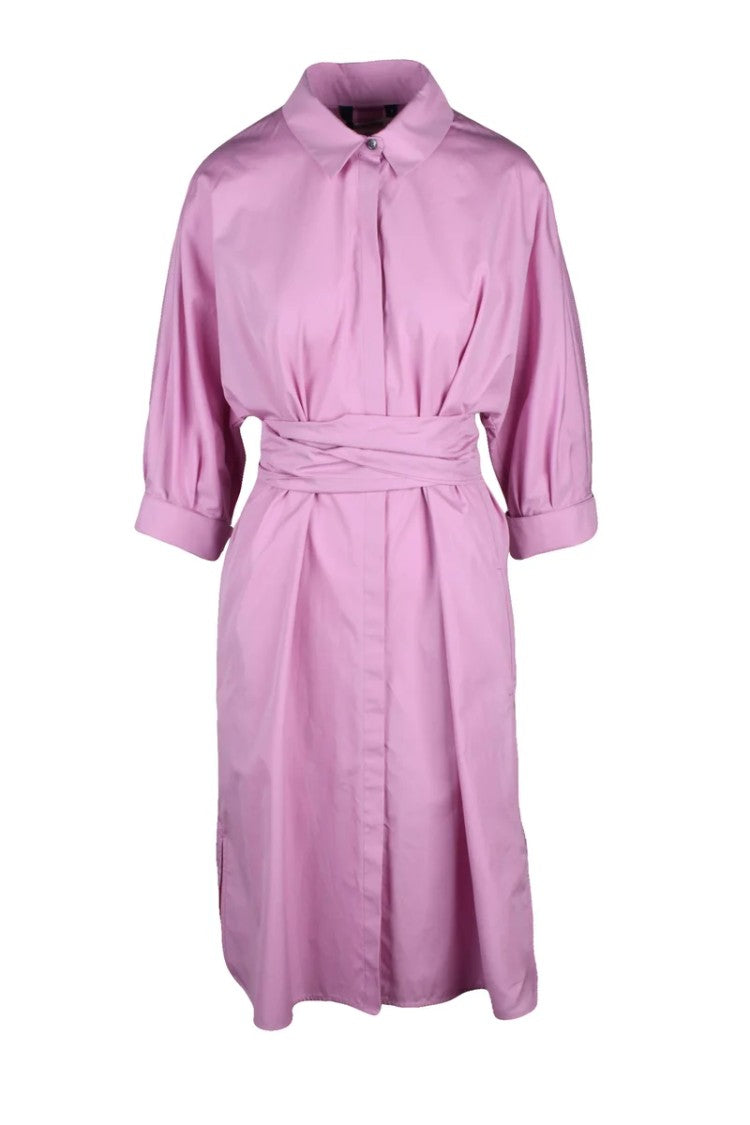 Max Mara Puff Sleeve Midi Dress